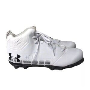 Under Armour Banshee Ripshot Mid Men Lacrosse Cleats Shoes Size 13 White MC